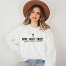 Women Pary Trust 女 Wait Sweatshirts宽松字母印花卫衣纯棉时尚