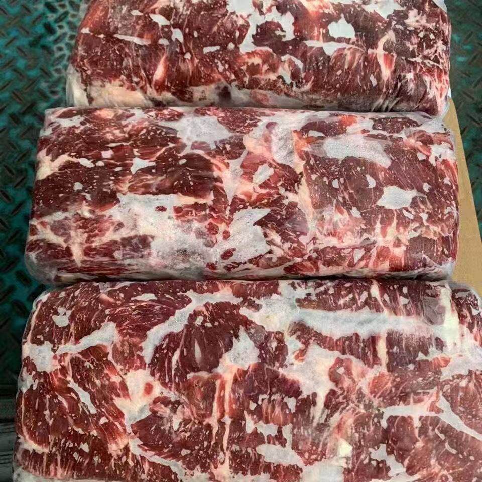 新鲜冷冻无注水半熟牛碎肉生牛肉剔骨牛肉筋头巴脑黄牛肉筋牛腿肉
