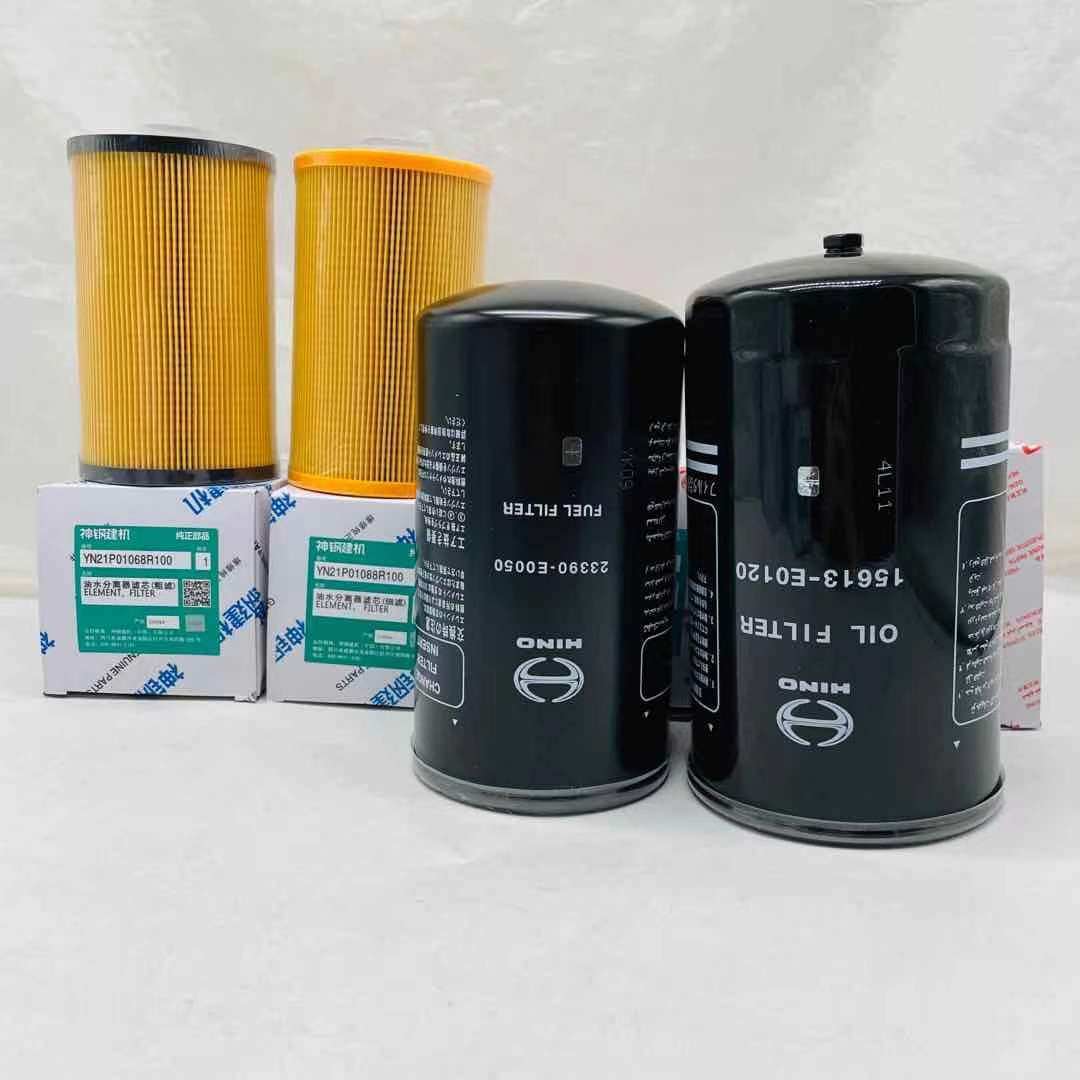 挖掘机神钢SK200/210/220-8超8空气滤芯 机油滤芯 柴油滤芯滤清器