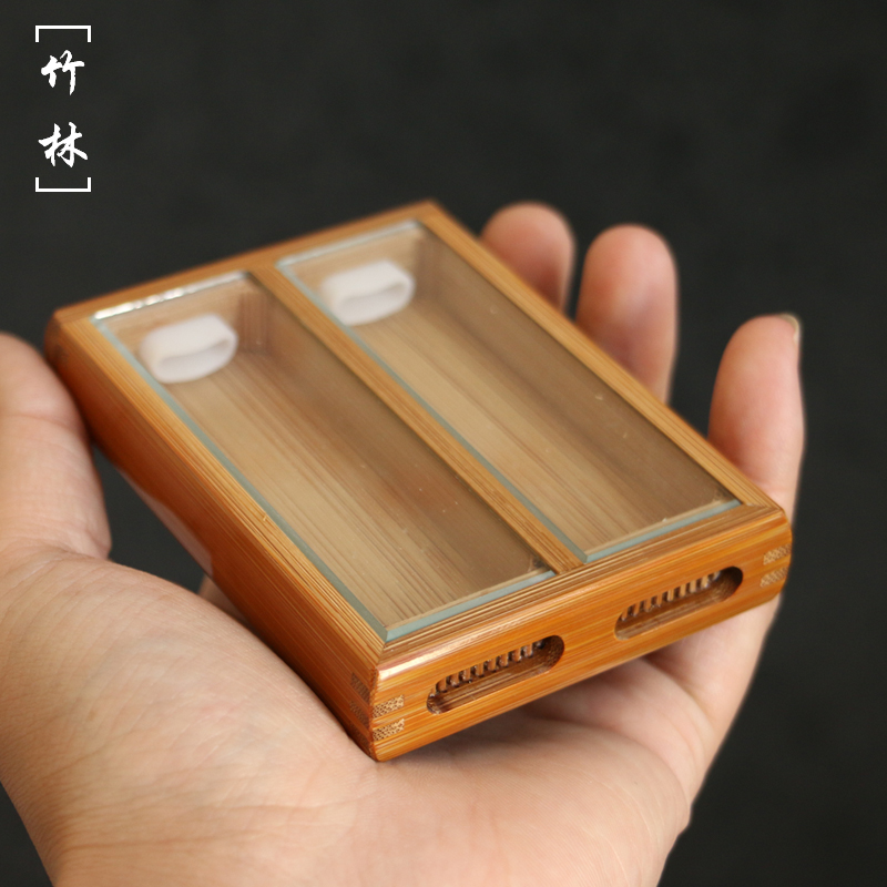 精品沪上老师傅纯手工制作双室老玉竹金钟竹蛉鸣虫盒黄蛉竹盒子