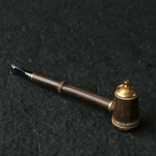 精品纯手工制作天然紫竹可拆卸小烟斗竹制过滤烟嘴竹烟具带过滤器
