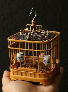 精工制作方形老玉竹蝈蝈笼鸣虫笼