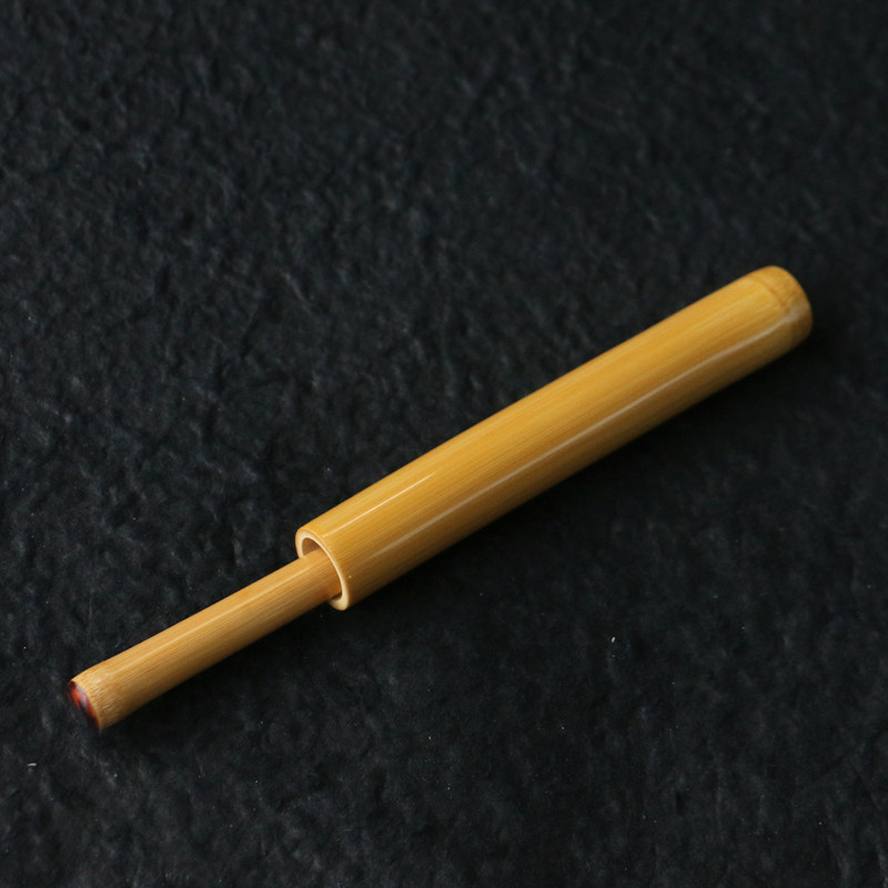 纯手工精磨天然老玉竹小竹筒茶刀茶具收纳筒刀套刀鞘茶刀保护套子
