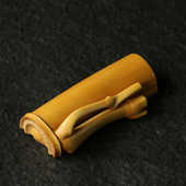 一物一拍精品纯手工制作天然带异形竹枝老玉竹茶则竹雕竹制把玩