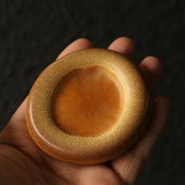 精品纯手工精磨天然十几年老竹节手把件竹雕竹制小杯垫竹摆件竹隔