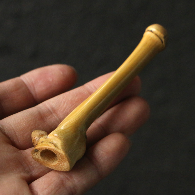 一物一拍精品纯手工精磨异形老玉竹枝烟嘴过滤器竹制吸烟器过滤嘴