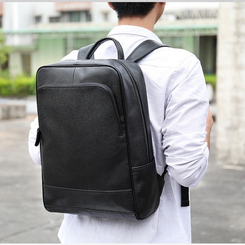 头层牛皮男士双肩包真皮电脑包