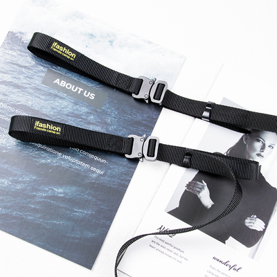 插扣帆布男女2cm合金潮流百搭