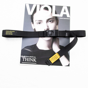 工装裤帆布腰带窄男女潮流百搭余文乐同款无金属插扣布料皮带嘻哈