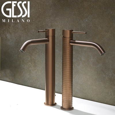 意大利捷仕meccanica水龙头单孔冷热台上台下盆全铜枪灰龙头