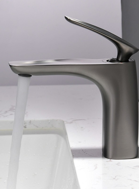 意大利捷仕gessi枪灰色面盆冷热水龙头全铜卫生间台盆洗脸洗手盆