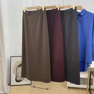 气质中长裙L 法式 高腰显瘦时尚 新款 复古半身裙秋冬季