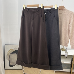 时尚 宽松高腰显瘦休闲裤 女2025秋冬新款 垂感直筒裤