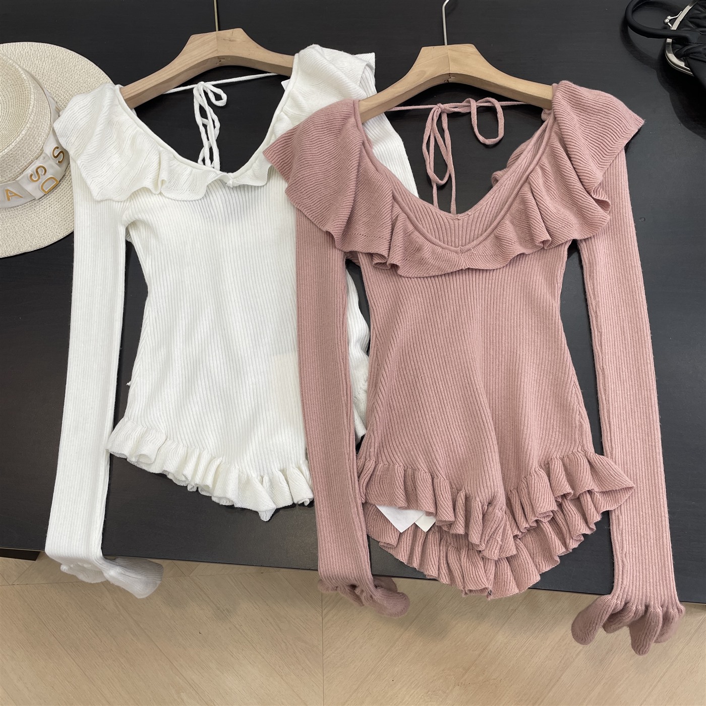 针织衫2025秋季新款纯色套头长袖小众设计上衣女I#23