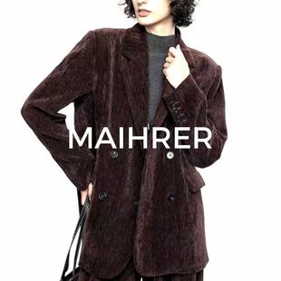 高级灯芯绒棉外套女2025秋冬新款时尚宽松显瘦束腰外套L#26