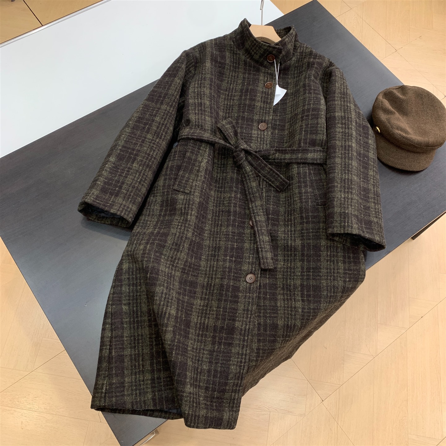 毛呢大衣外套女2025年冬季新款时尚女装长款外套韩版 J#25