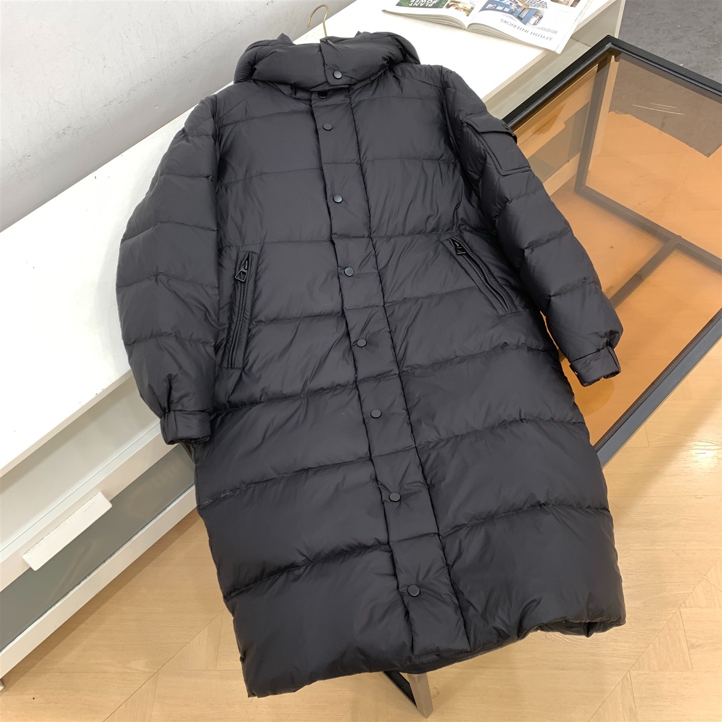 秋冬新款时尚宽松显瘦纯色简约长袖上衣女休闲百搭长款外套