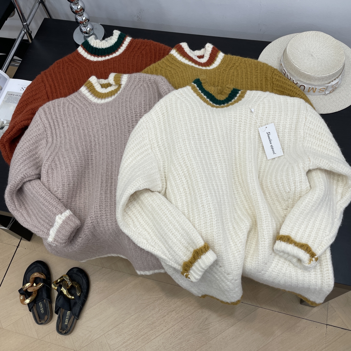 秋冬新款半高领打底衬百搭加厚宽松保暖内搭外穿宽松套头毛