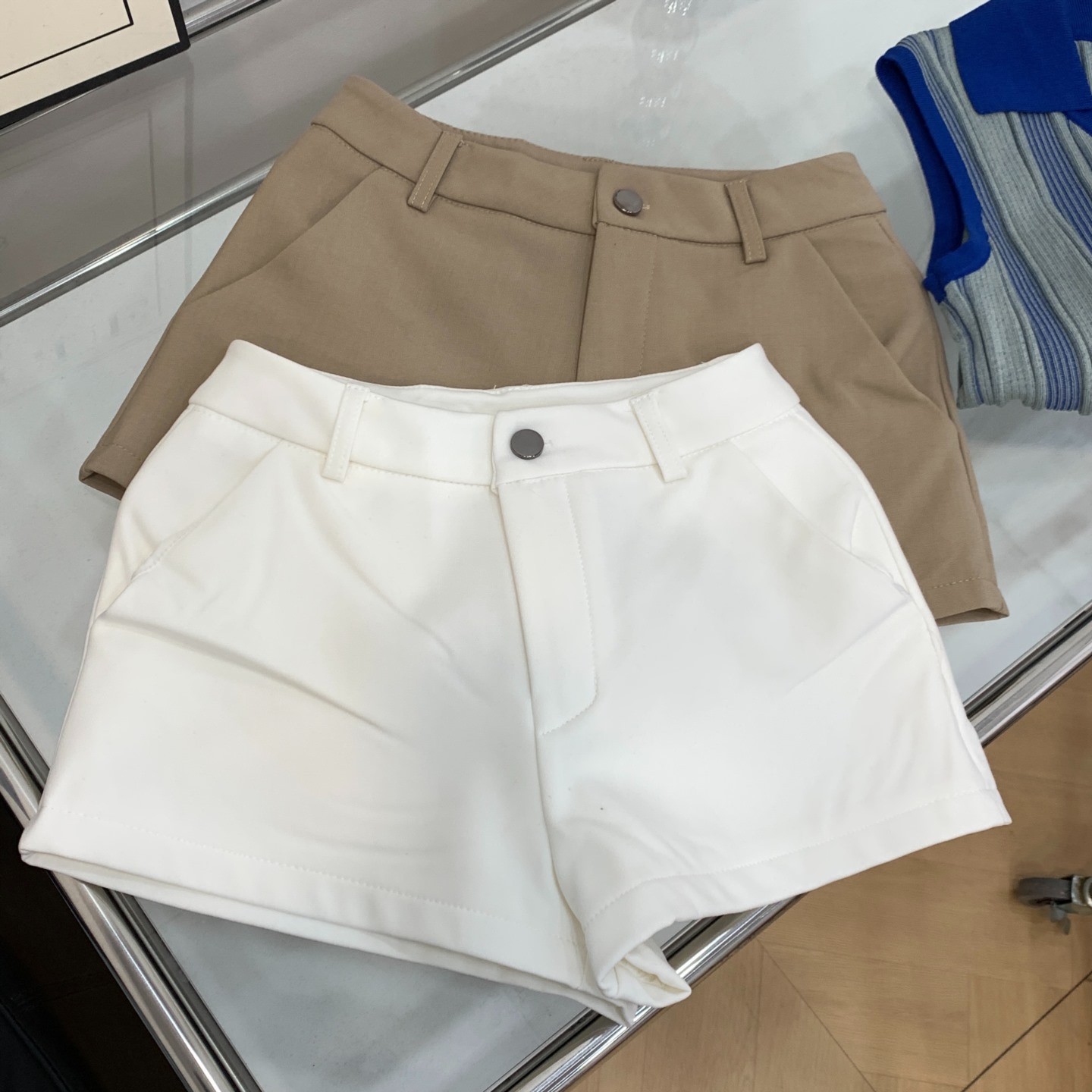 休闲短裤纯色夏季百搭显瘦显腿长小众通勤直筒裤H#22