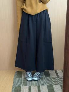 慵懒风L 宽松设计感小众七分阔腿裙裤 休闲裤 女2025秋冬新款