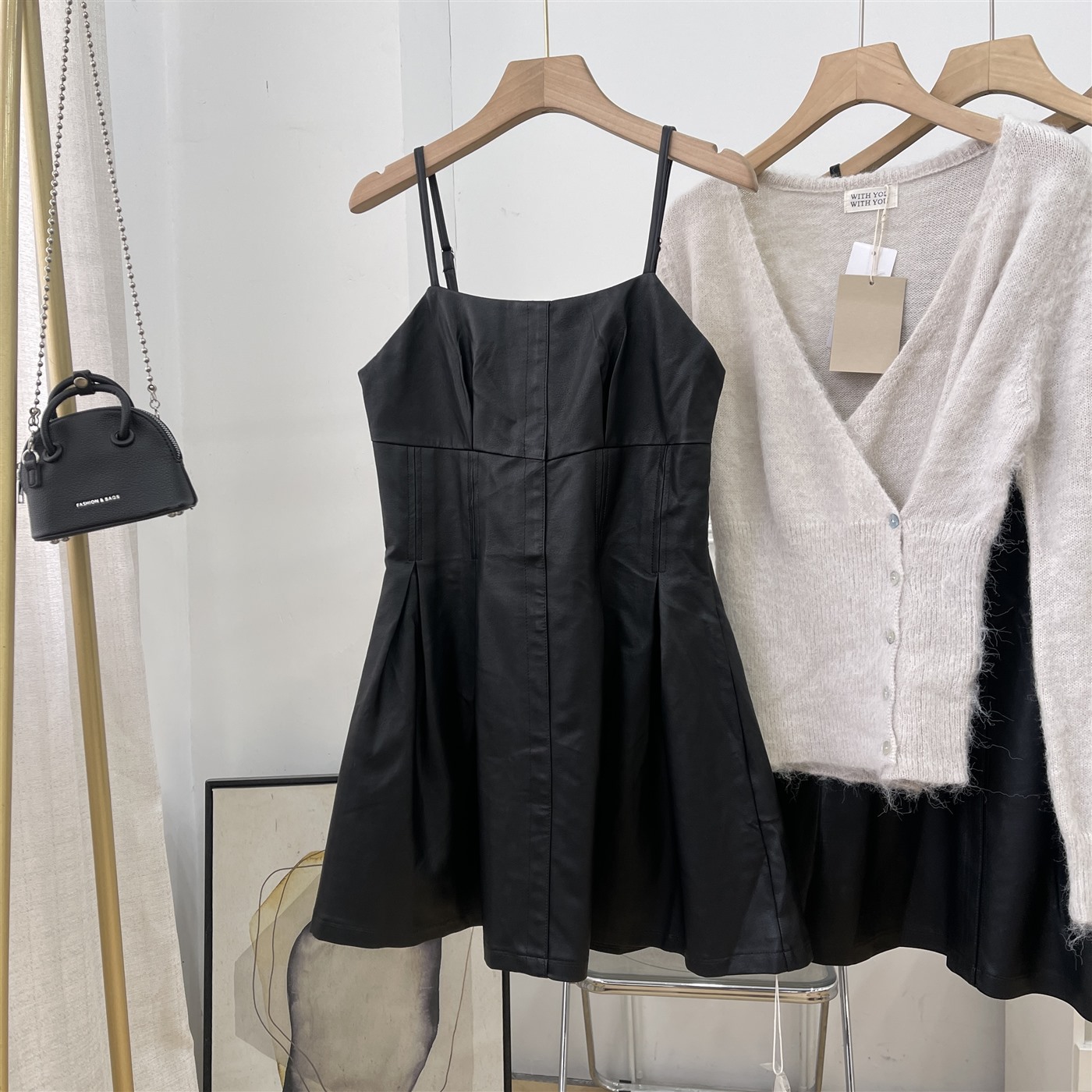 【南】甜辣妹无袖吊带裙女夏设计感小众收腰A字吊带裙K#16