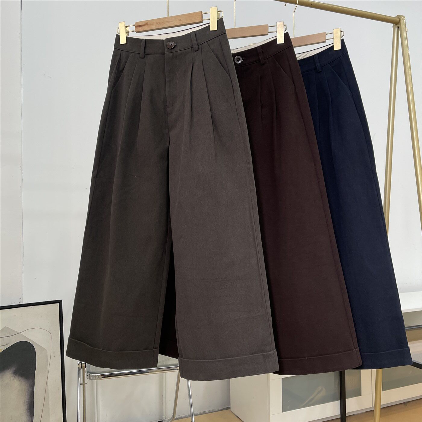 设计感宽松新款百搭高腰