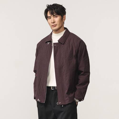 老钱风美式复古翻领夹克男士2026春秋季新款宽松高级休闲通勤外套