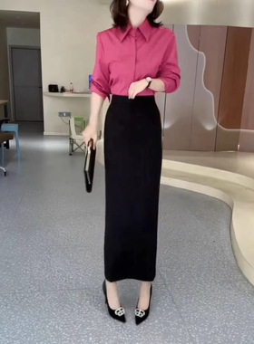 今年流行特惠52261新大爱美依缘2025新款女神范纯色长袖衬衫搭配