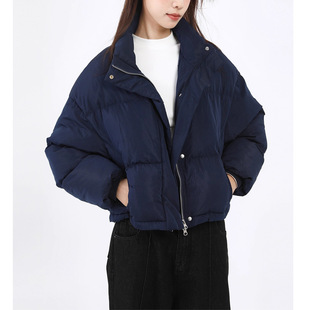 复古宽松短款 显高美式 加厚面包服白鸭绒 新品 今年流行特惠2025冬季