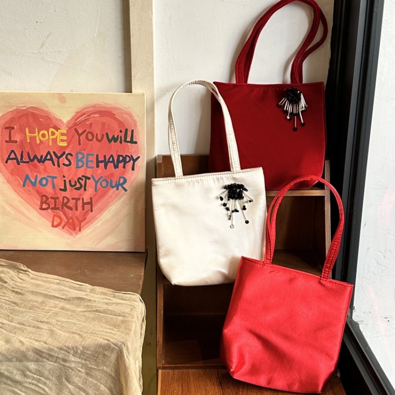 JIANG.MUZI自制软糯丝绒手提包仿丝绸手拎包简约原宿风,箱包皮具/热销女包/男包,通用款女包,淘宝优惠券,粉丝福利购,淘宝优惠卷