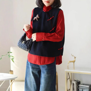 今年流行特惠新中式马上有钱本命年轻奢马甲2026早春新款复古国风