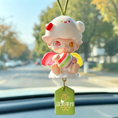 泡泡玛特车挂动物王国正品dimo在你身边汽车后视镜平安车挂礼物