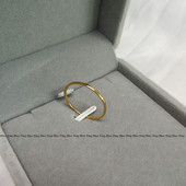 洗手洗澡不用取 美国14K包金不掉色叠戴 极简关节戒素圈细戒指