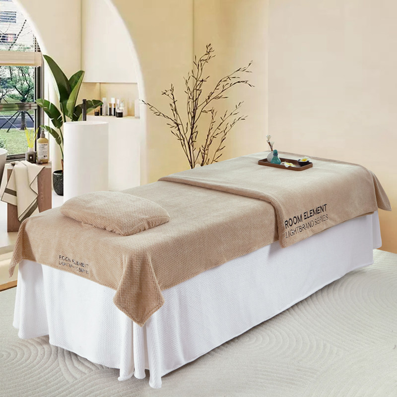 新款高端美容院专用大床单铺巾按摩美体中医馆单床罩盖毯被套logo,床上用品,床罩,淘宝优惠券,粉丝福利购,淘宝优惠卷