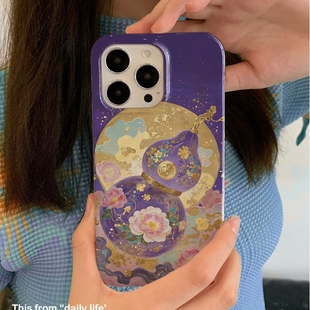 适用iPhone16promax苹果14小米15新款 mate70华为p70nova14荣耀200手机壳opporeno14软壳vivox100国风福禄葫芦