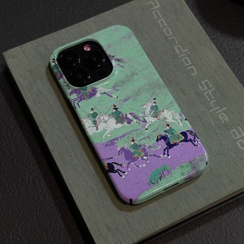 中式千军万马菲林~适用iPhone15/14promax手机壳华为p60软IQOOneo9小米14/13pro红米k70硬OPPOreno9苹果13pro