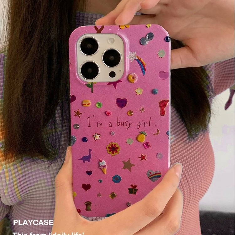 适用iPhone16promax苹果17小米15新款mate60华为p70荣耀200菲林nova13手机壳oppofindx8s+软vivox200忙碌女孩