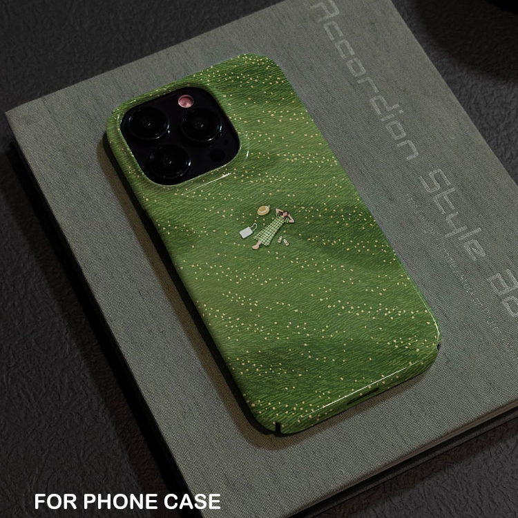 适用iPhone16promax苹果14小米15新款mate70华为p70nova13荣耀200手机壳opporeno14软壳vivox100韩风草原躺平