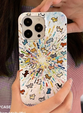 适用iPhone16promax苹果17小米15新款mate60华为p70荣耀200菲林nova13手机壳oppofindx8s+软vivox200趣味狗狗