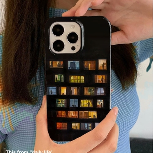 城市万家灯火适用苹果16手机壳vivoS19华为P70mate70小米14Ultra /15promax新款oppofindx8荣耀300软vivox200