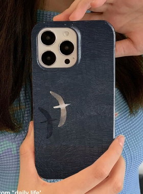 黑夜飞鸽适用苹果16手机壳vivoS19华为P70mate70小米14Ultra /15promax新款oppofindx8个性荣耀300软vivox200