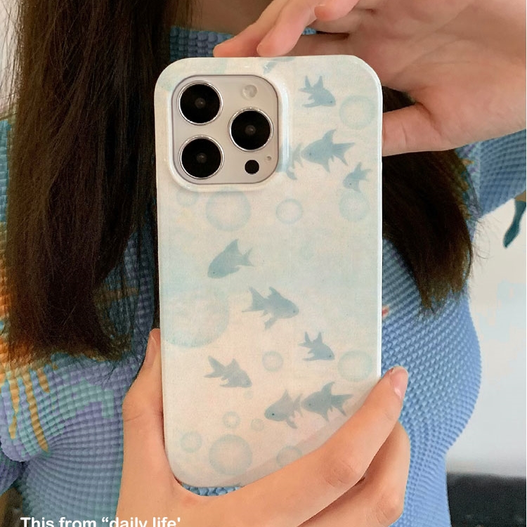 梦幻池中小鱼适用iPhone16promax苹果14小米15新款mate70华为p70nova13荣耀200手机壳opporeno13软壳vivox100