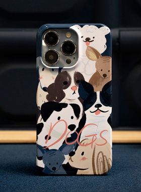 黑色蜡笔小狗 适用mate50/40pro华为手机壳nova5/7/8/9菲林p50p40苹果14pro保护套小米13/12荣耀70/80红米K40