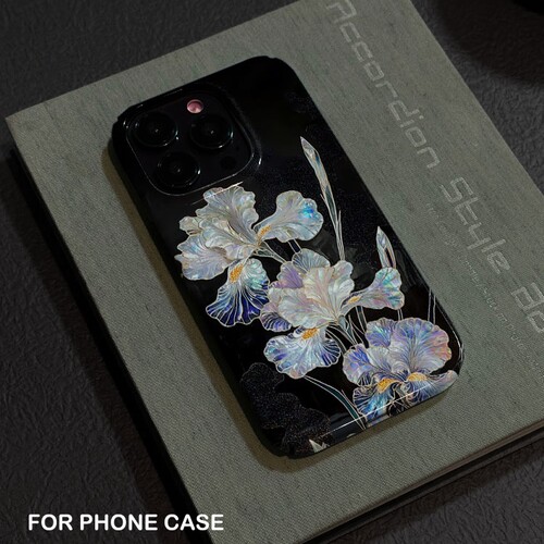 螺细鸢尾花适用iPhone16promax苹果14小米15新款mate70华为p70nova13荣耀200菲林手机壳opporeno13软vivox100