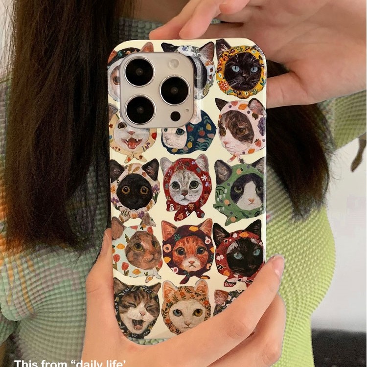 头巾猫咪适用iPhone16promax苹果15小米14新款ma