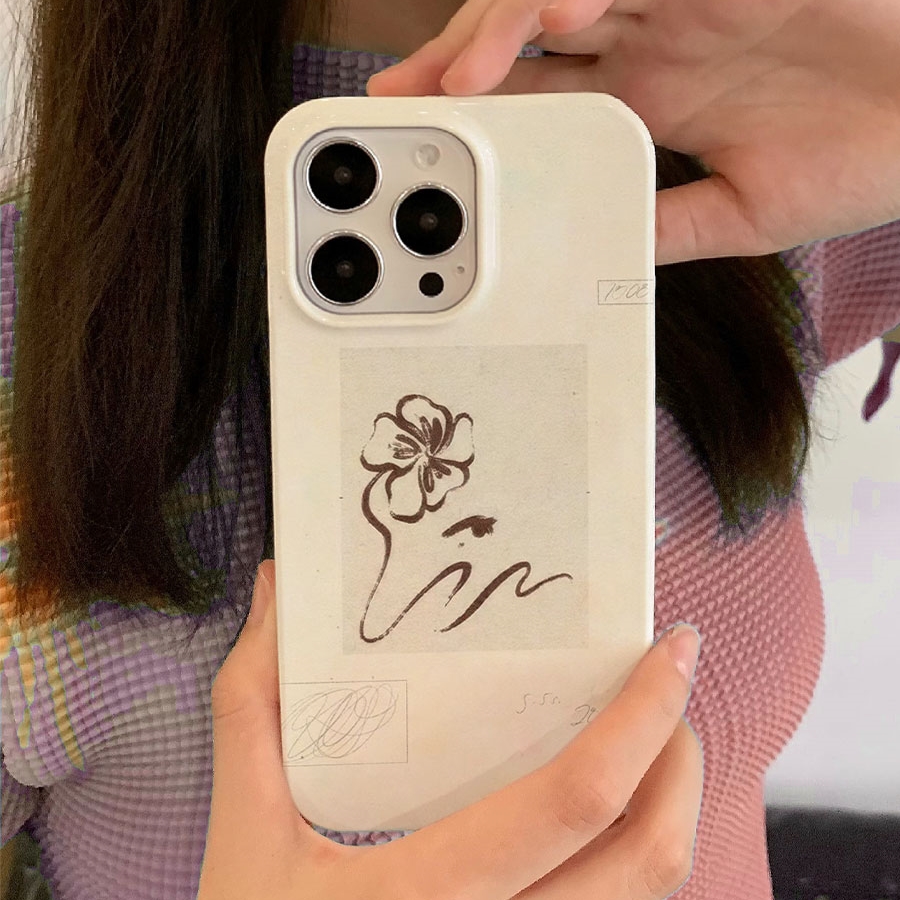 适用iPhone16promax苹果14小米15新款mate70华为p70nova13荣耀200手机壳opporeno13软壳vivox100复古艺术花朵