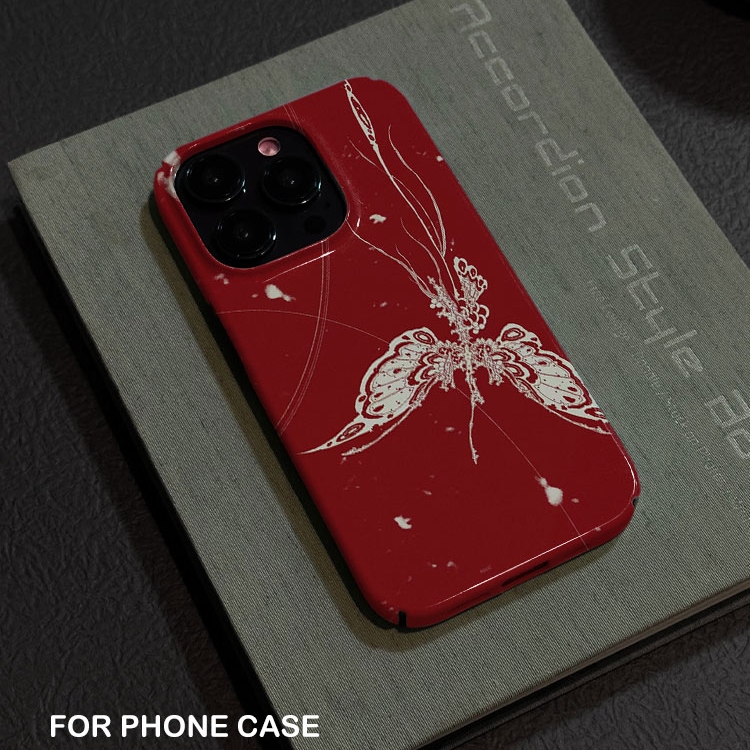 艺术红蝶适用oppoReno15/14手机壳FindX9/X8硬壳苹果17/16软壳小米17/14pro新款菲林壳华为p80/mate70手机壳