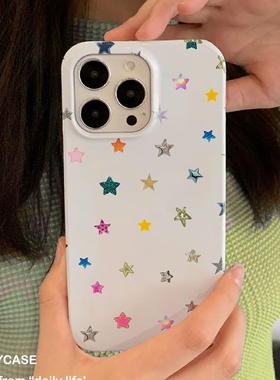 适用iPhone17promax苹果16小米17pro新款mate80华为p80荣耀300菲林nova15手机壳vivox300浅色彩星~opporeno16