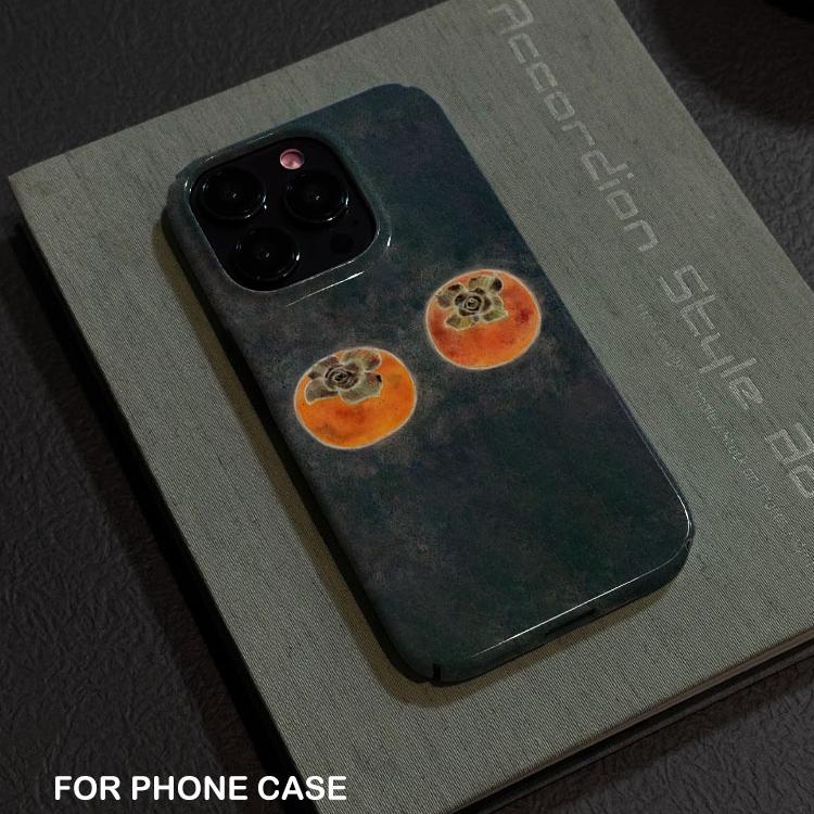 适用iPhone16promax苹果17小米17pro新款mate80华为p70荣耀200菲林nova13手机壳vivox300复古柿子~oppofindx9