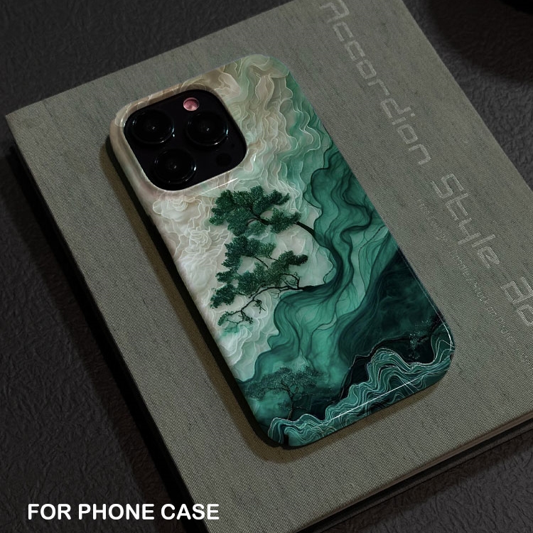中式青松云雾适用iPhone16promax苹果14小米15新款mate70华为p70nova13荣耀200手机壳opporeno13软壳vivox100